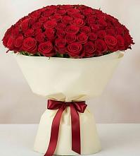 Букет 101 Красная роза Милано в Коряжме