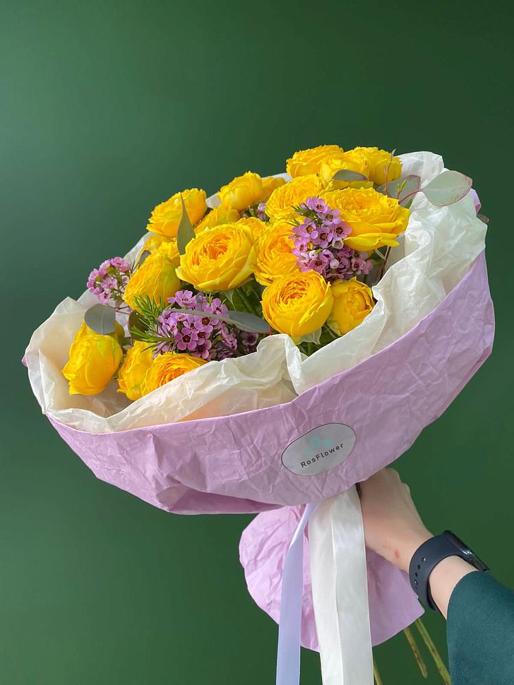 Кустовые желтые розы в Коряжме Букет Кустовые желтые розы в Коряжме