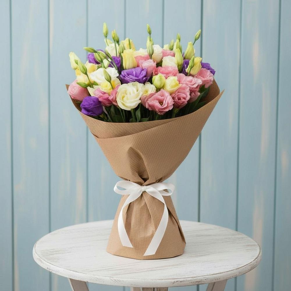 Букет цветов из: Лизиантусы в Коряжме