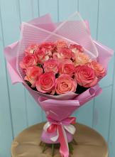 Букет 15 Розовых роз Равель #REPLACE_PRED# Коряжме